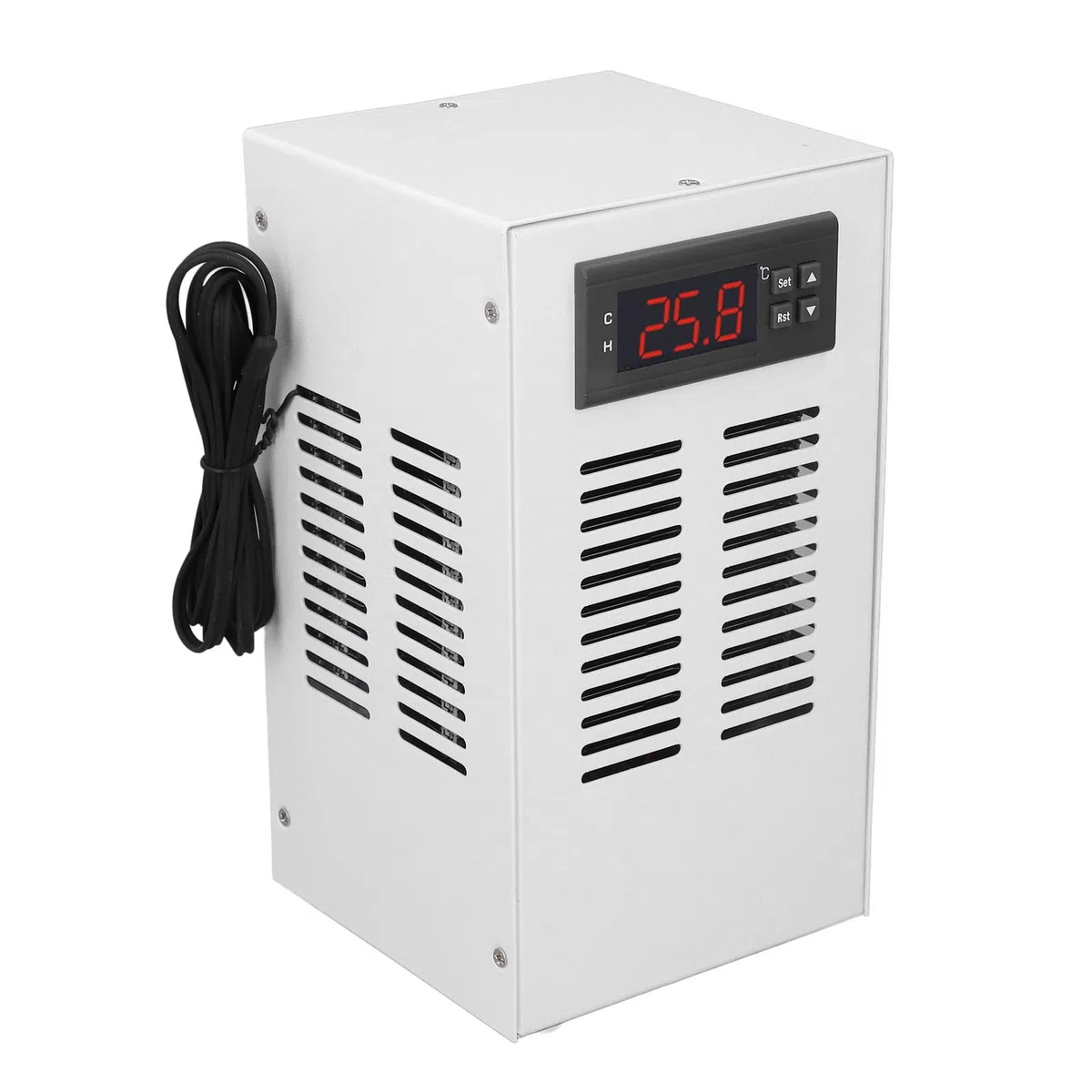 20 L Wassertank-Kühler, Heizung, 2-in-1-Funktion, Leiser Betrieb, Schnelle Kühlung, 72 W, Aquarium-Kühler aus Legiertem Stahl, mit Pumpenrohr für Hydrokultur-System, 10–40 °C