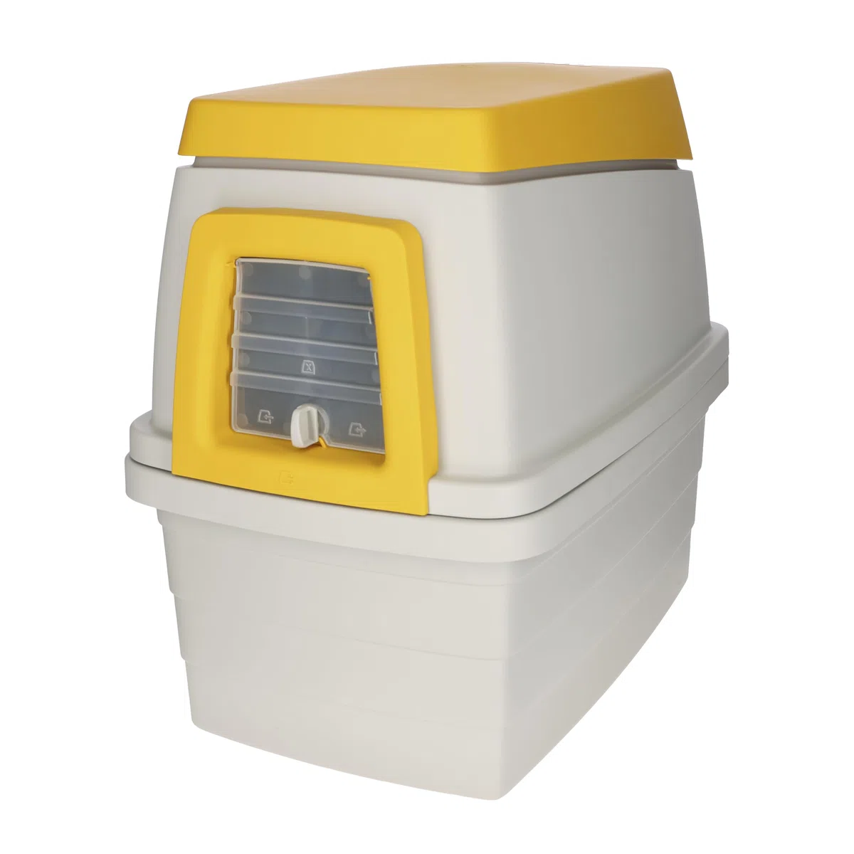 Kerbl Pet Kaninchenbau Bunny Base, grau/orange, 58x38,5x55 cm, Kaninchenhaus, Unterschlupf, Transportbox Kunststoff, Kaninchen
