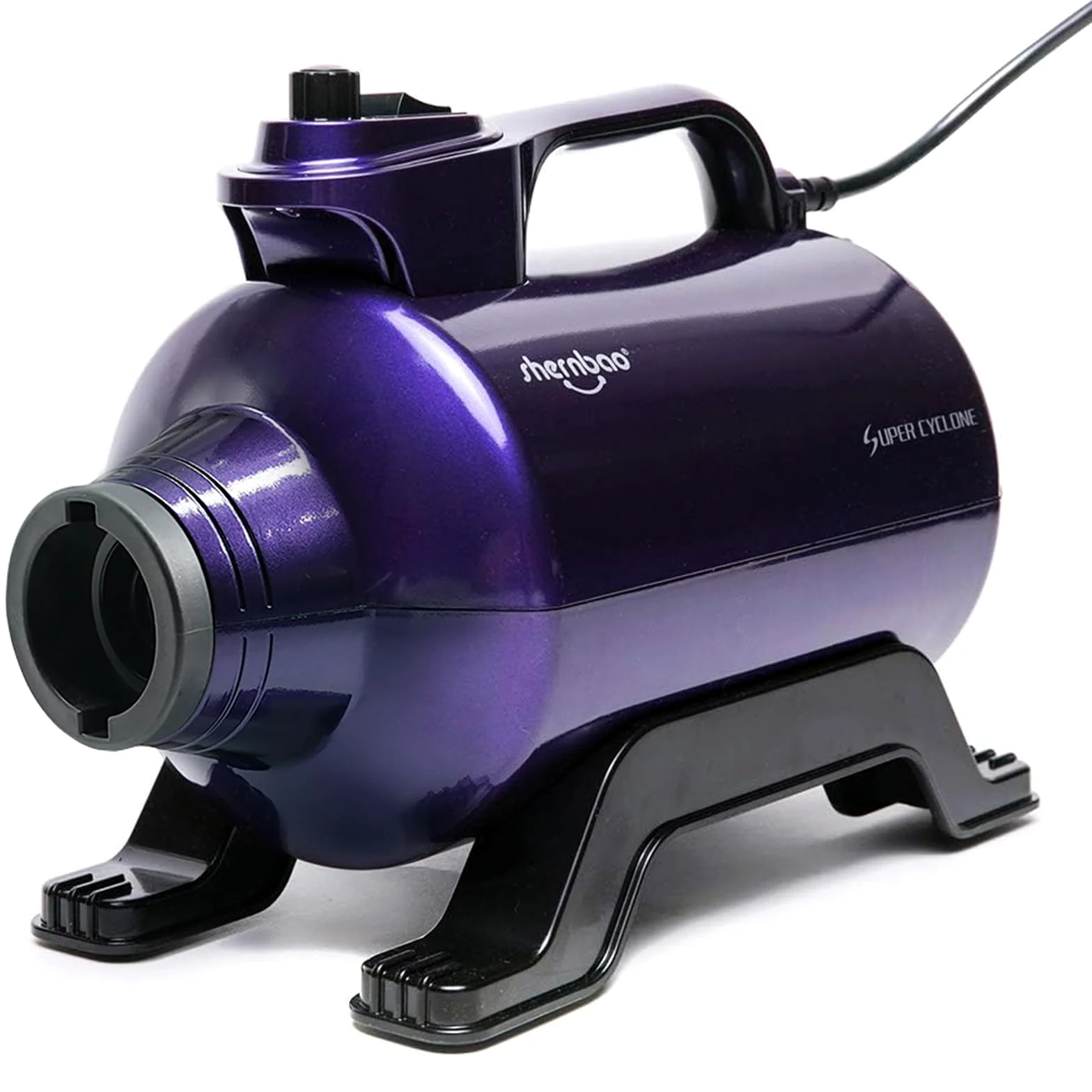 Hundefön Blower Pet Dryer Haustier-Fellpflegegebläse mit Heizung | stufenlos 5.0 PS (Lila)