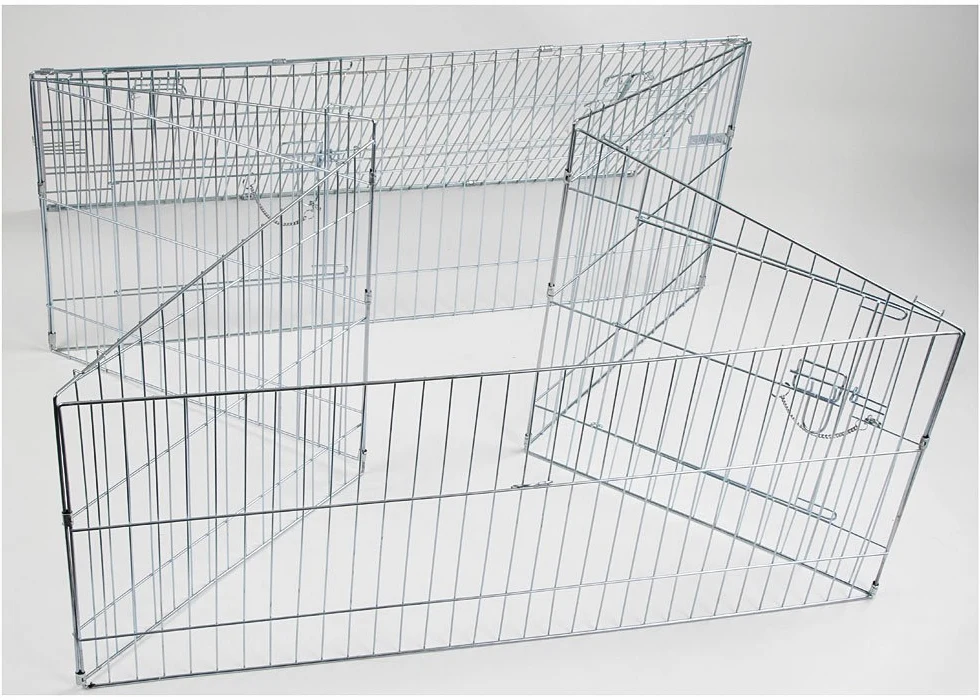 Kerbl Freilaufgehege (Gehege für große Kanninchen + Hasen, Maße 115x115 cm, Höhe 60 cm, Gitterabstand 3,5 cm, Auslauf mit Zwei Türen) 82845
