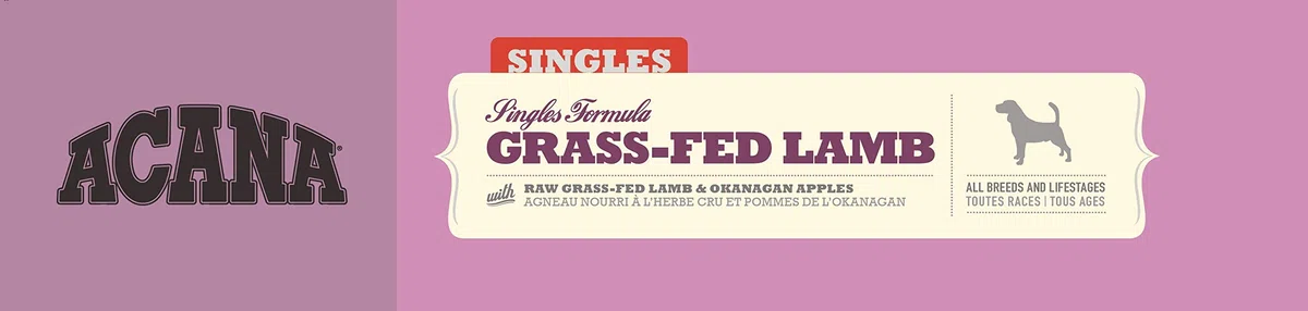 Acana Singles Grass-fed Lamb & Okanagan Apple Dog - 17 kg
