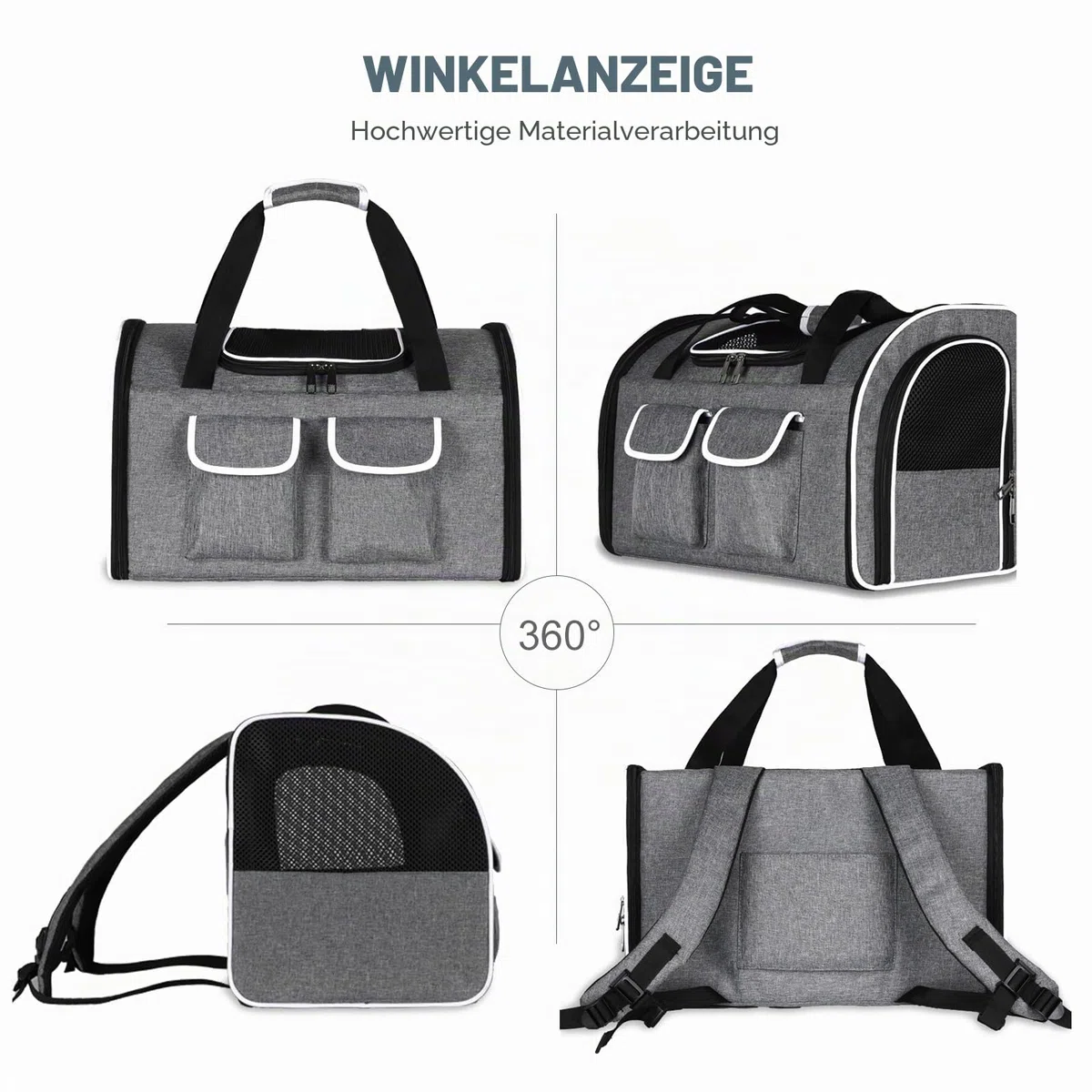 PETCUTE Katzenrucksack Hunderucksack für Katzen und Kleine Hunde,Atmungsaktiv Haustier Rucksack Katzentransportbox mit Herausnehmbarer Matte,Faltbar Katzentasche,Multifunktionales Transportbox Hund
