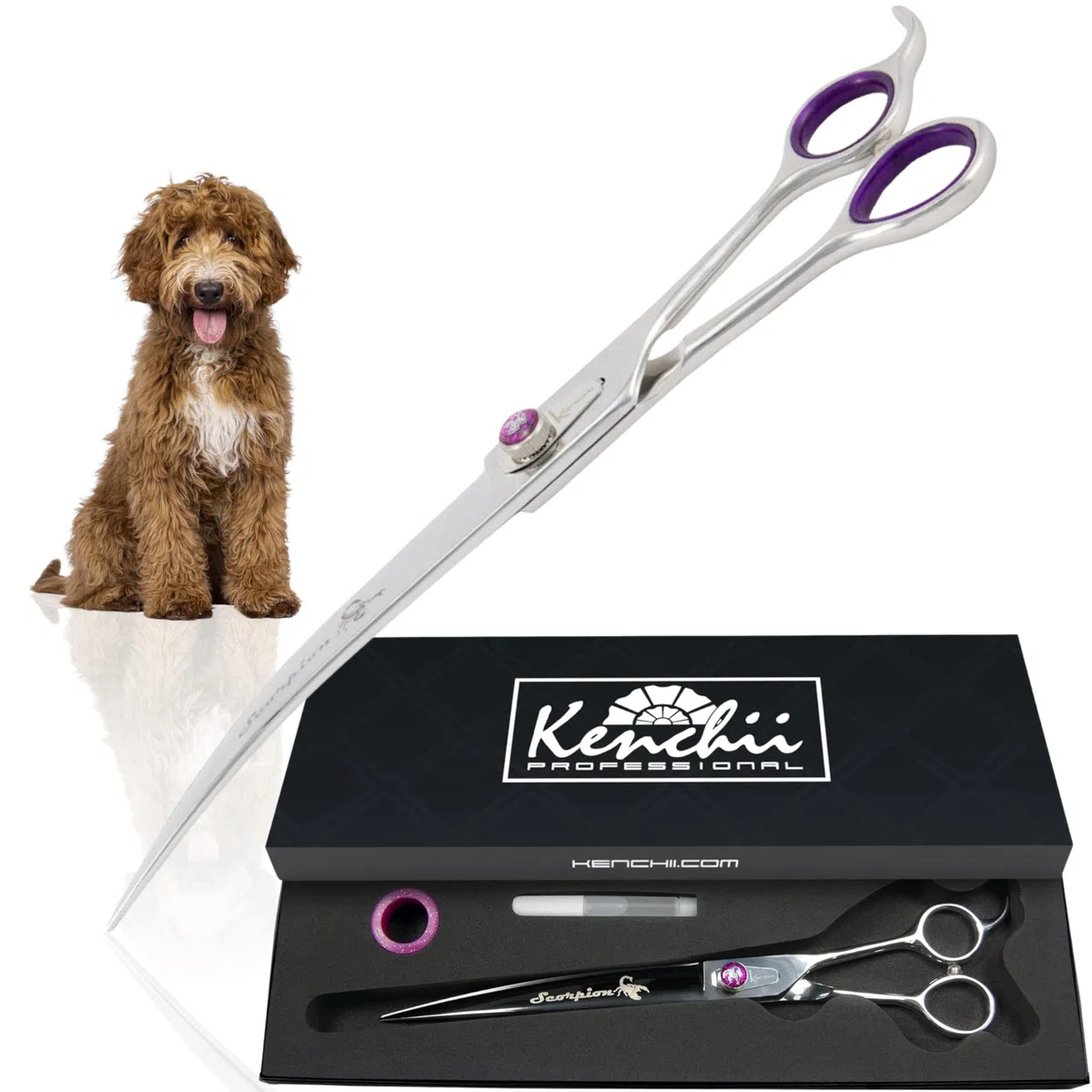 Kenchii Scorpion Grooming Shears 9 Curved by Kenchii