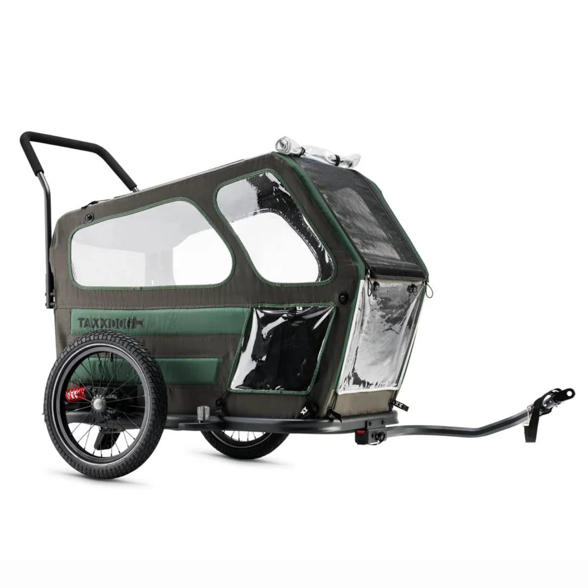 taXXi Dog Fahrradanhänger | In verschiedenen Größen| Faltbarer Premium Hundeanhänger | Designed in Germany | Mit Federung und Feststellbremse | 90 x 75 x 79 cm