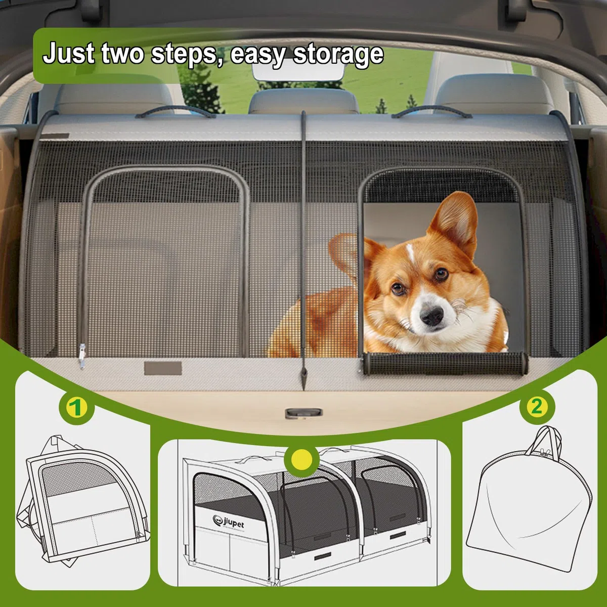 Flatbare Autositz für 2 Katzen oder kleine Hunde, Wasserdichter Hundeautositz für Rück, Waschbares Katzentransportbox für Picknick, Reisen, Tourismus 100X50X50