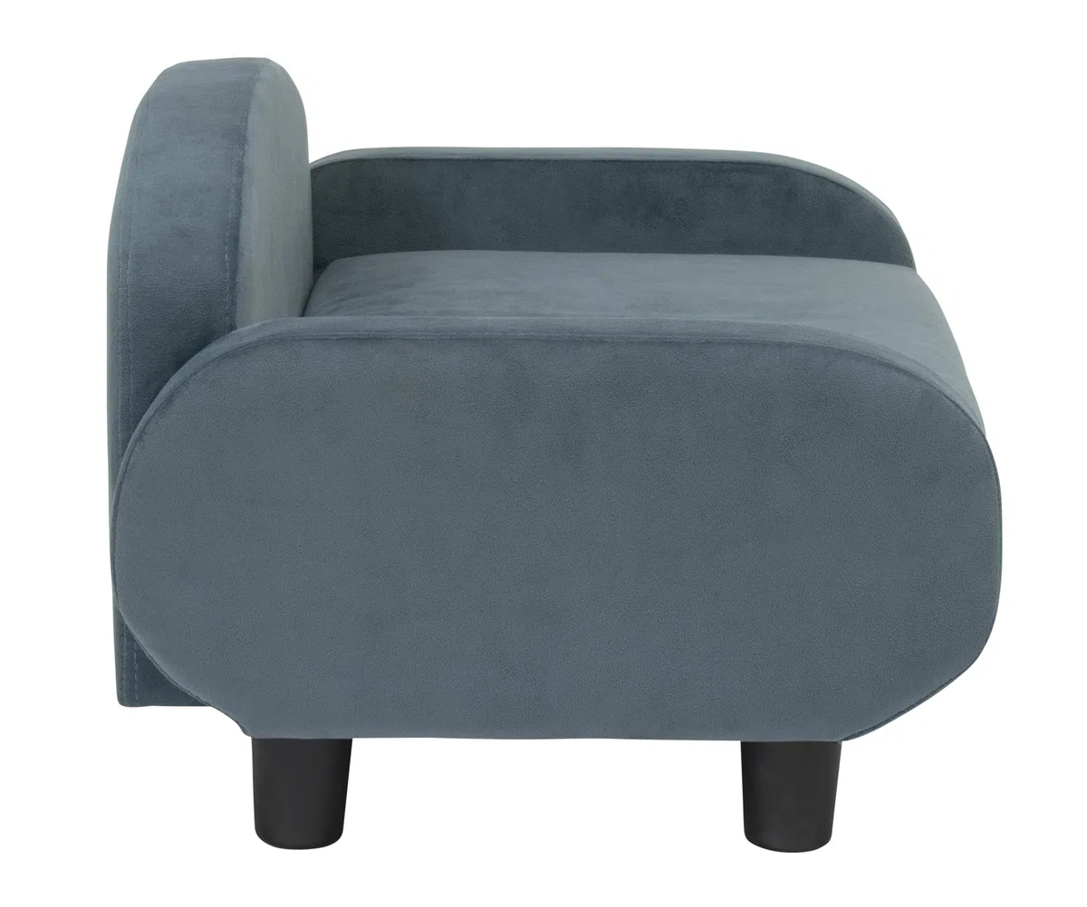 Paws & Purrs Modernes Haustier-Sofa, 80 cm breit, 49,5 cm tief, Liegebett mit tiefer Rückenlehne, Abnehmbarer Matratzenbezug