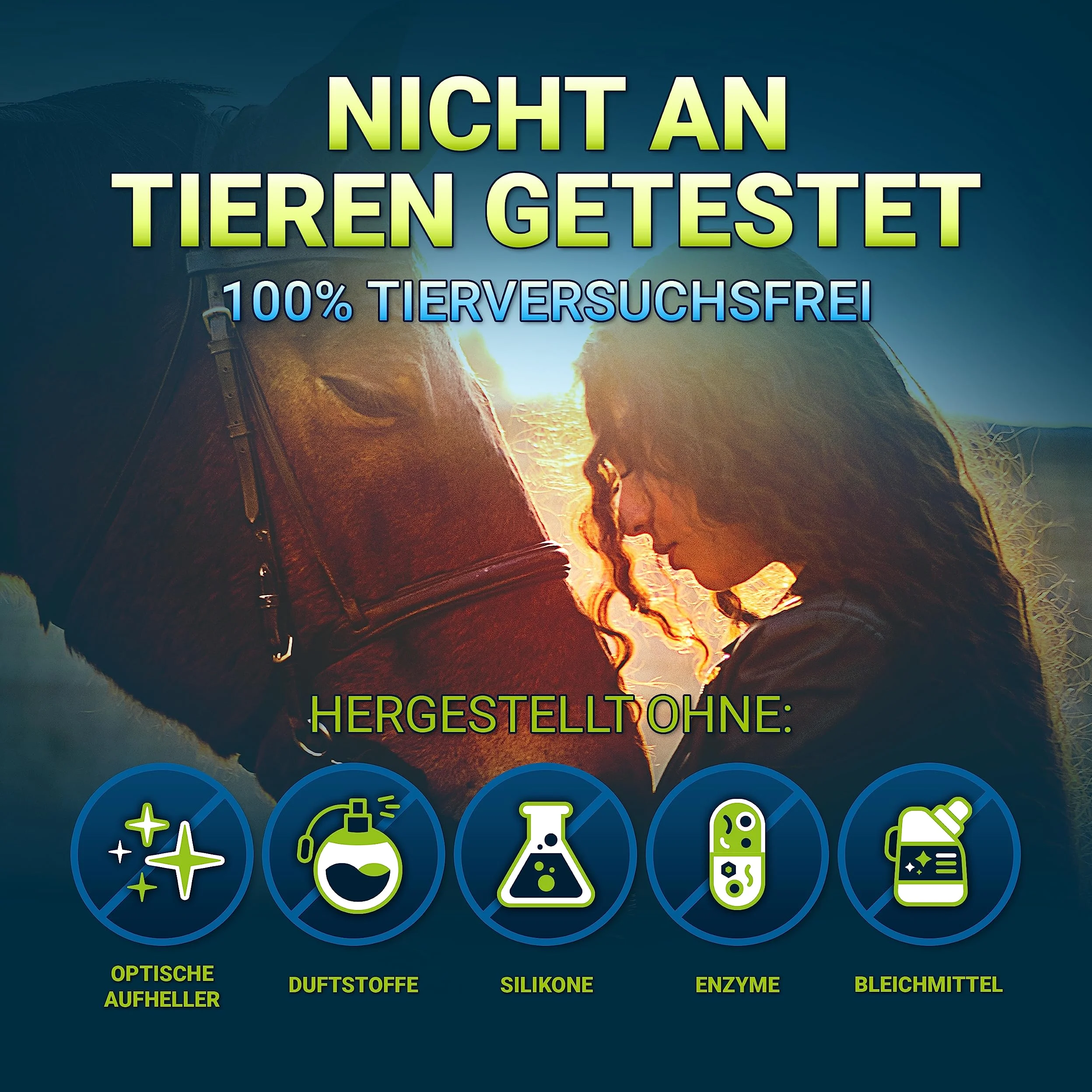 Pferdedecken Waschmittel als Vorbereitung für wirkungsvolle Imprägnierung I erneuert Atmungsaktivität, Effektiv gegen Schmutz für Sattelunterlagen, Synthetik & Baumwollendecken, OEKO