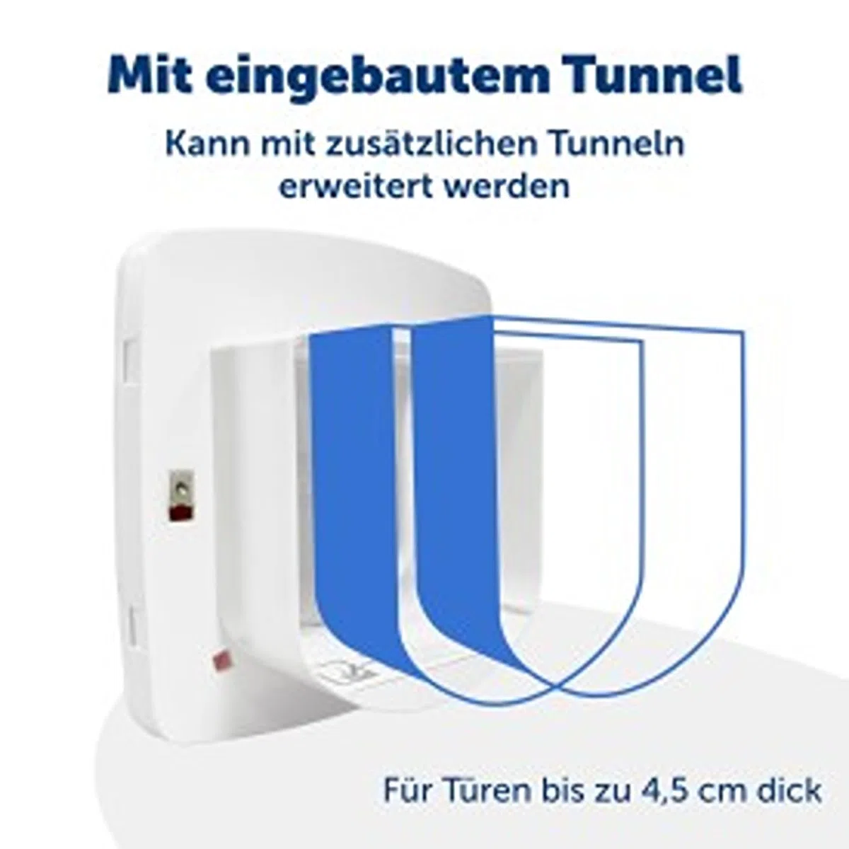PetSafe Staywell Magnetische Katzenklappe Deluxe, Magnet-Schlüssel gibt nur Ihrer Katze Zugang - hält fremde Tiere draußen, mit 4 Verschlussoptionen, für Katzen bis zu 7 kg, Weiß