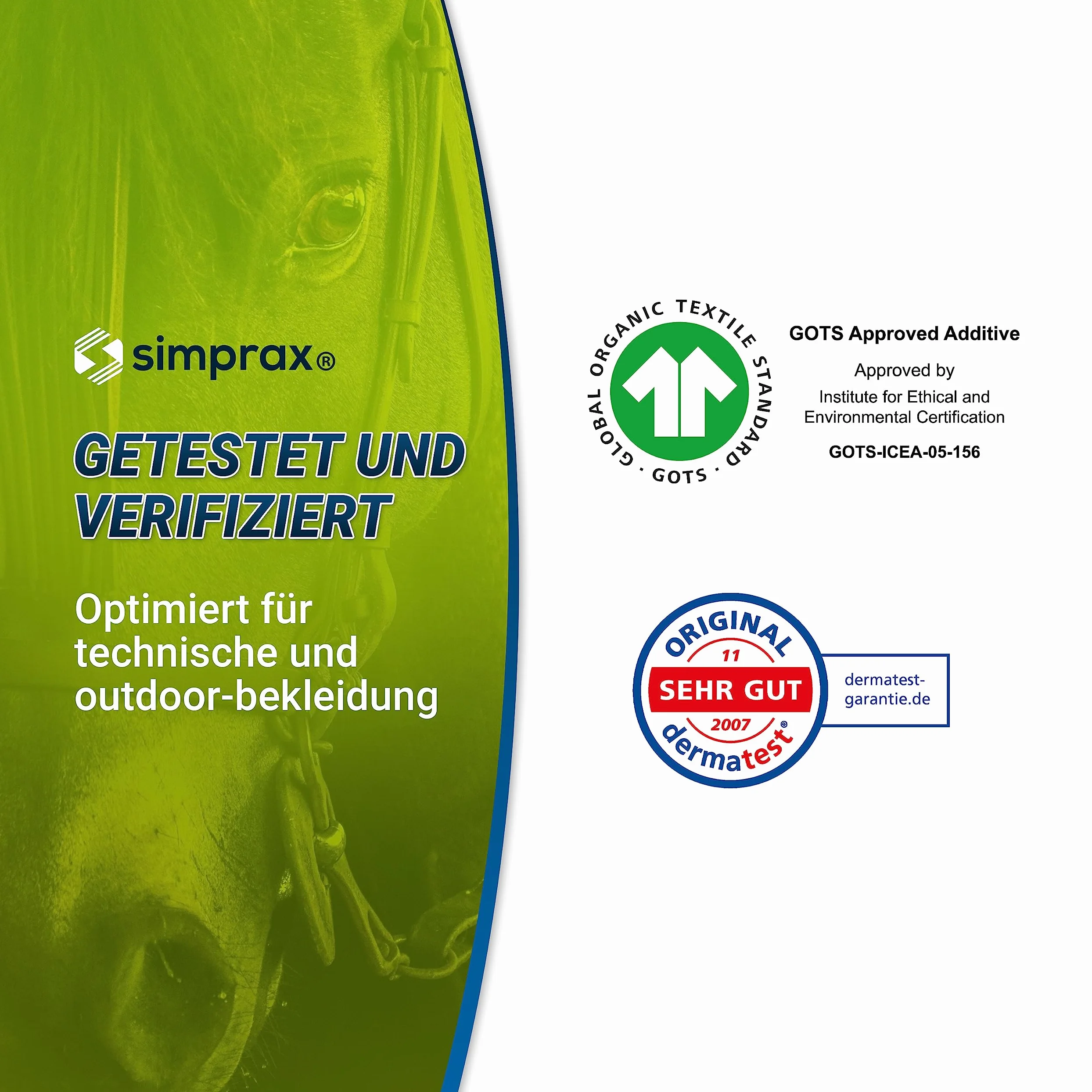 Pferdedecken Waschmittel als Vorbereitung für wirkungsvolle Imprägnierung I erneuert Atmungsaktivität, Effektiv gegen Schmutz für Sattelunterlagen, Synthetik & Baumwollendecken, OEKO