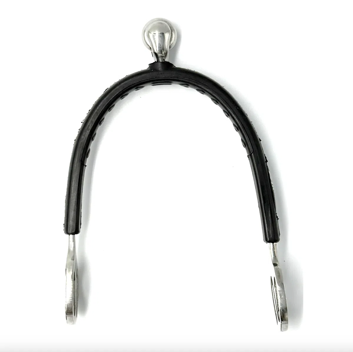 ES1083 METALAB SuperSpur horizontal Ballsporen mit Soft Touch Ballrad und Gummi Reitsporen Reiten Sporen Spur aus hochwertiger Edelstahl (M 25 mm - Damen)