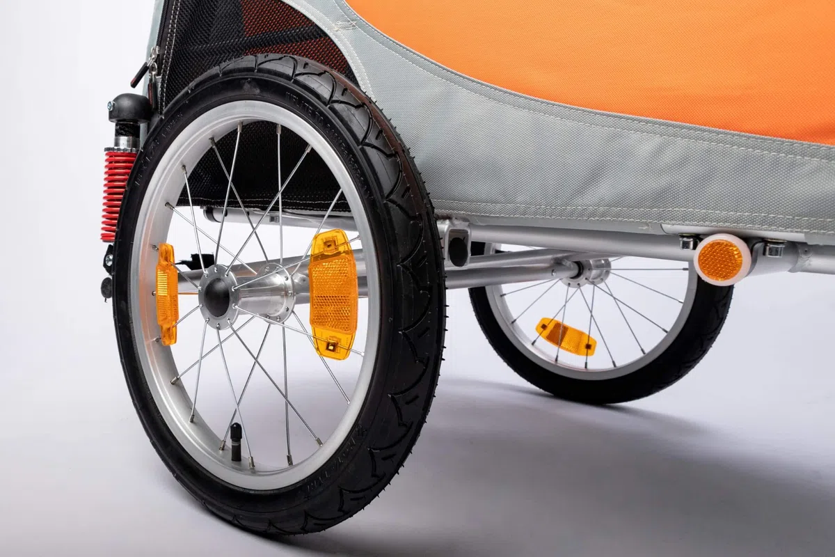TrendPet Comfort Wagon L, Aluminiumhänger mit Federung - Hochwertiger, gefederter Fahrradanhänger für große Hunde