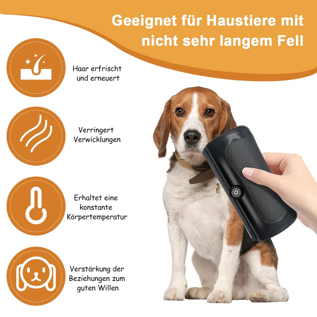 Pet Care Brush - Hundebürste - Fellwunder Bürste Hund - Deshedding Bürste für Hunde & Katzen - Haustierpflegebürste - Effiziente Haarentfernung und Pflege für kurzhaarige Haustiere