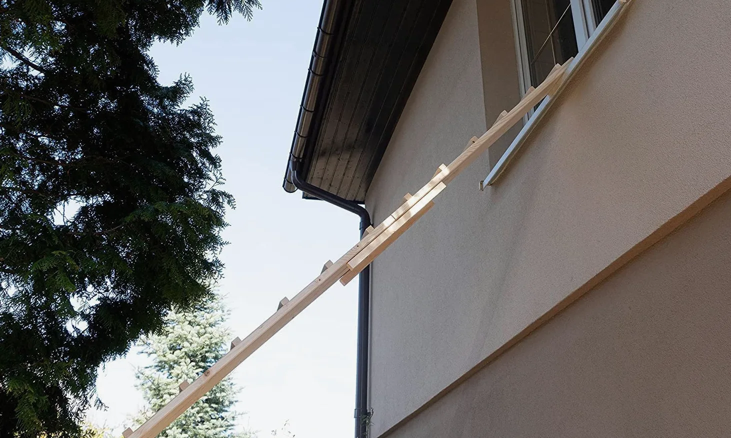 Katzenleiter Katzentreppe Katzenstufe für Balkon Treppe 4 m mit Metallhaken