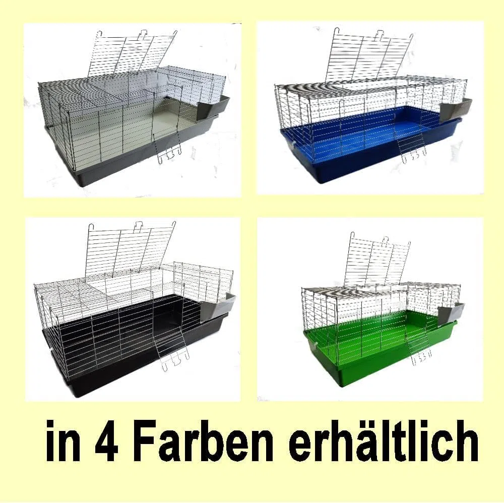 1m Neues Modell Hasenkäfig Nagerkäfig Kaninchenkäfig Käfig Stall Meerschweinchen weiß