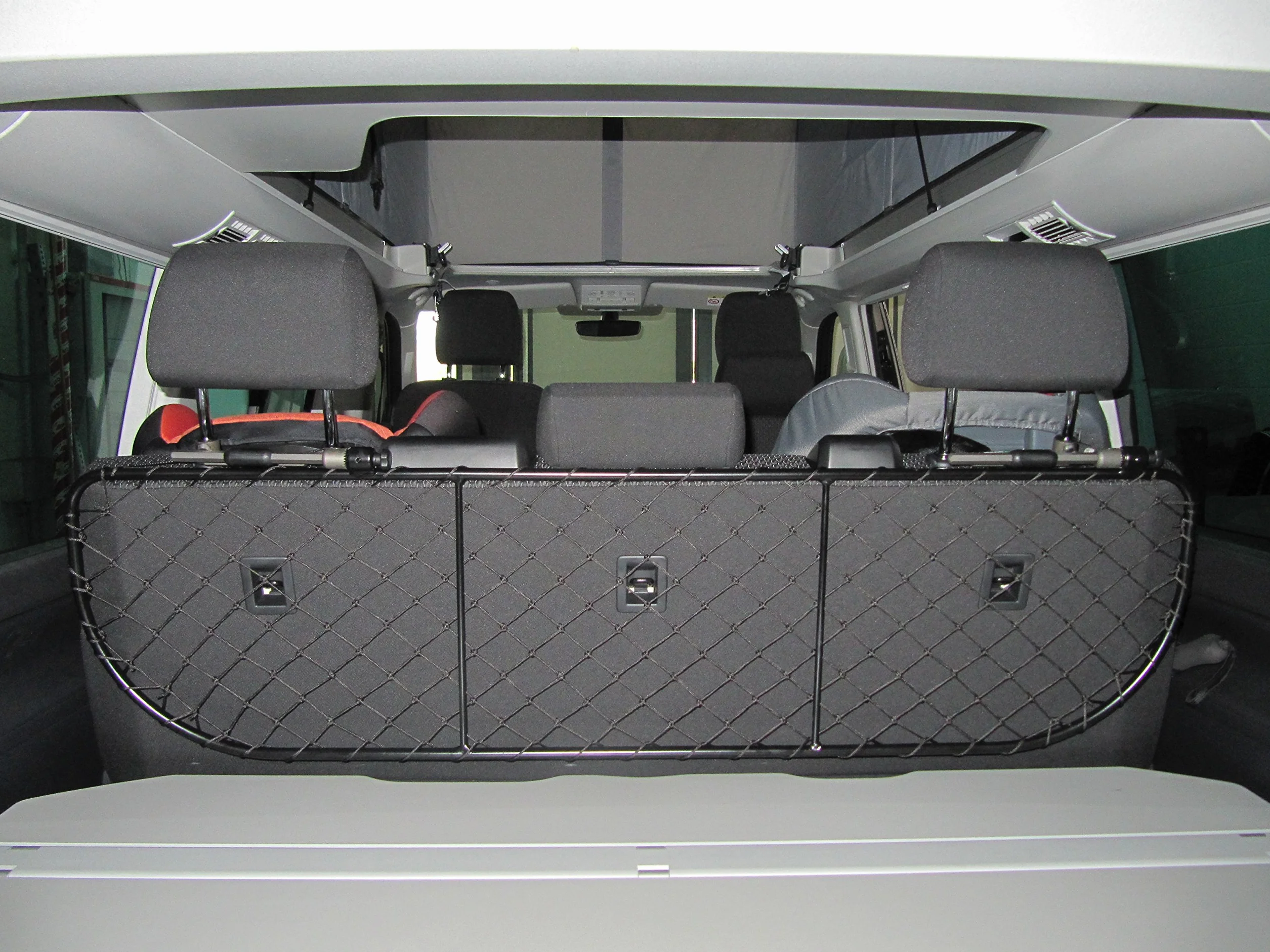 ERGOTECH Trennnetz Trenngitter für Volkswagen Multivan T6, RDA65-XL16 kvw012, für Hunde und Gepäck