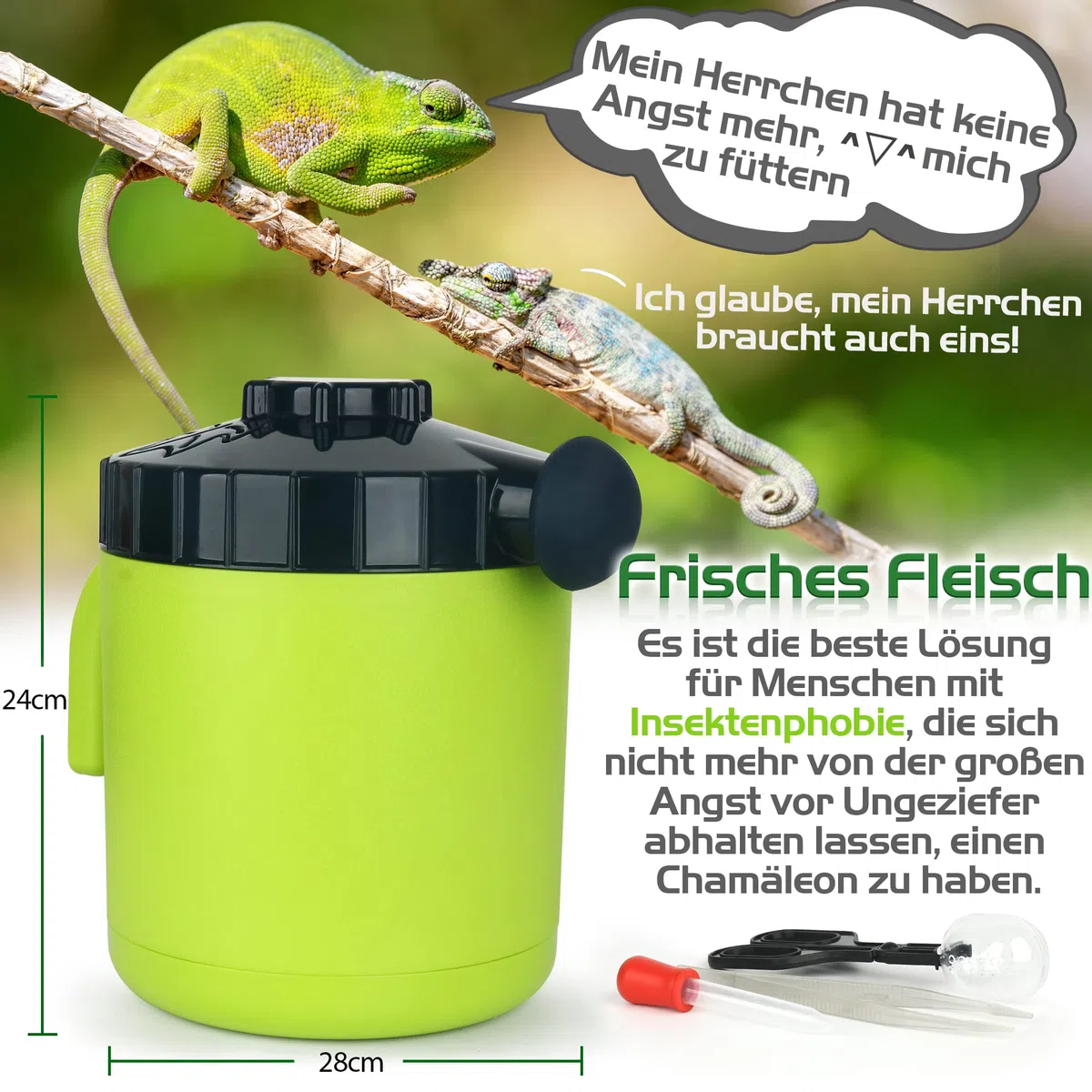 Cricket Keeper, Professioneller Dubias Keeper Futterinsekten-Organizer und Spender mit Bug Dirt Management, Solid Feed Support, Dubia Colony für Menschen mit Insektenphobie