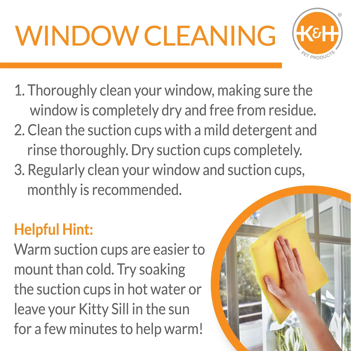 K&H 779090 Haustierprodukte, EZ Kitty Sill Deluxe mit Polster, luxuriöses Fenster-Katzenbett
