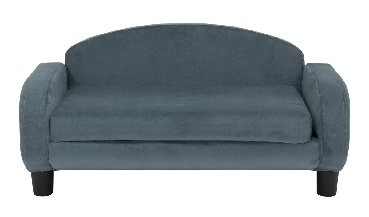 Paws & Purrs Modernes Haustier-Sofa, 80 cm breit, 49,5 cm tief, Liegebett mit tiefer Rückenlehne, Abnehmbarer Matratzenbezug