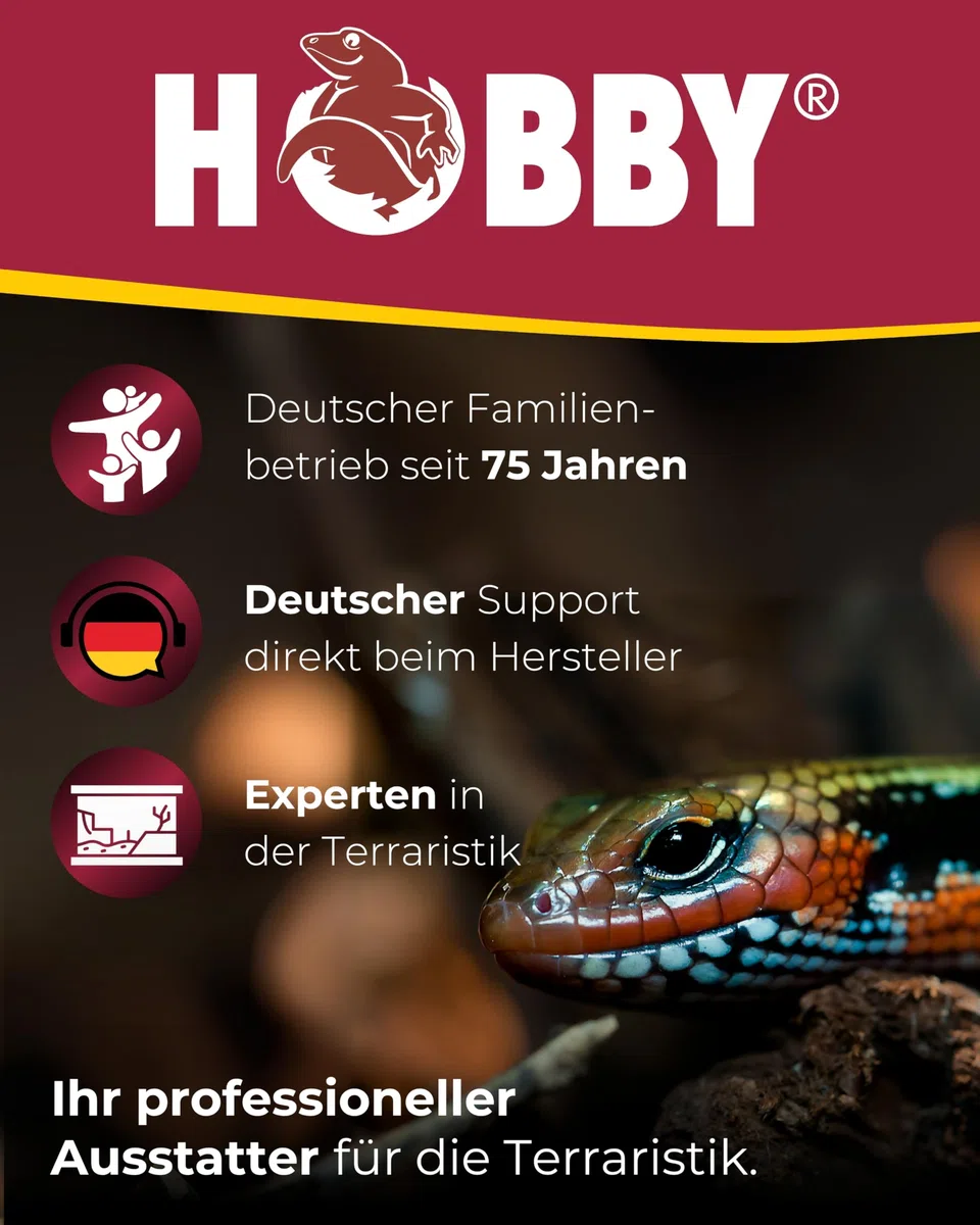 Hobby Heat Up Fan 30 W I Terrarium Heizlüfter I Gleichmäßige Wärme & Luftzirkulation für Reptilien I Energieeffiziente Terrarien Heizung mit Ventilator I Sicheres Wärmesystem für gesunde Tiere