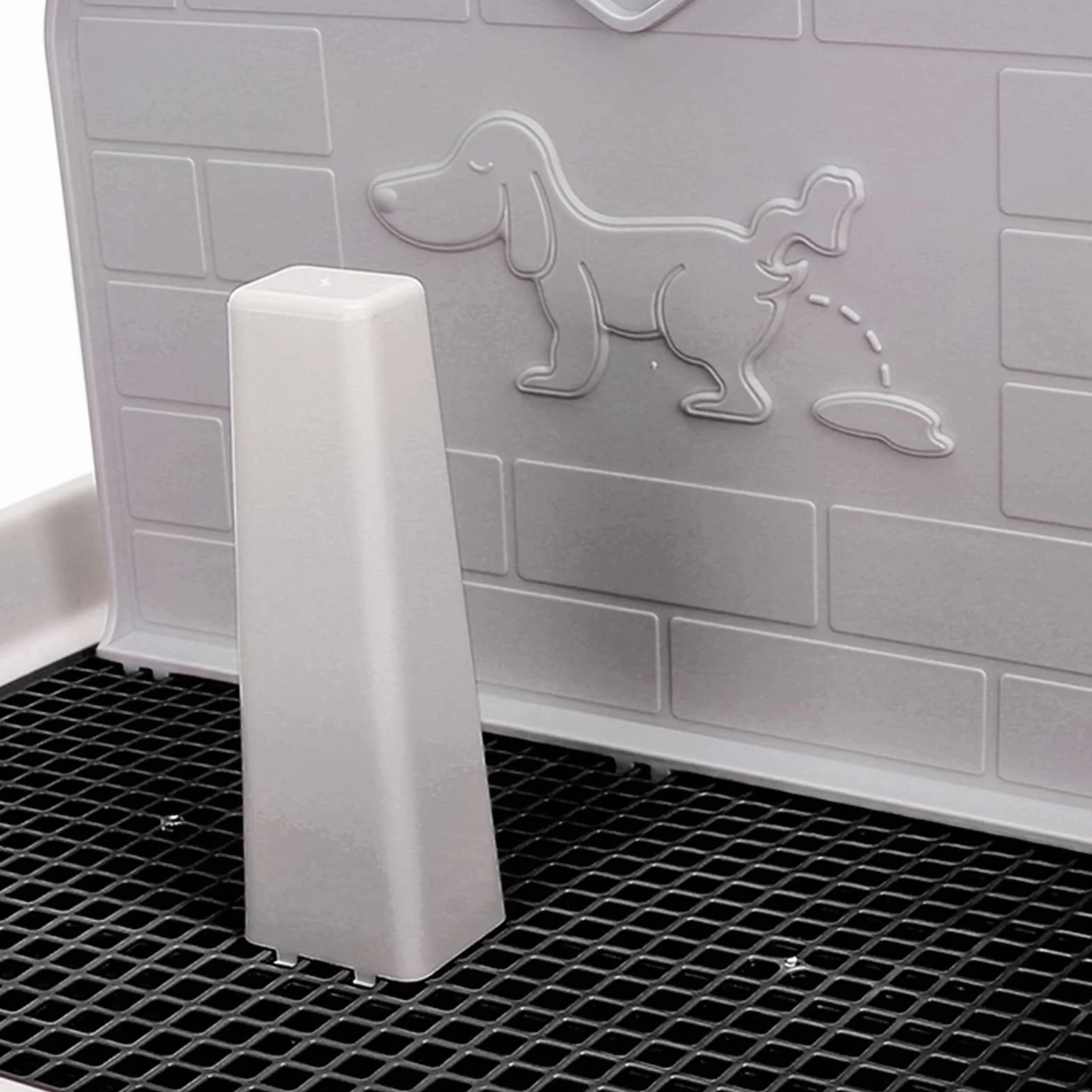 Ejoyous Hundetoilette Indoor, Hundeklo Trainingsklo mit Simulierter Wand Hunde Urinierunterlage für Trainingspads, für Balkon Indoor Kleine Hunde Unter 15 Pfund (Black)