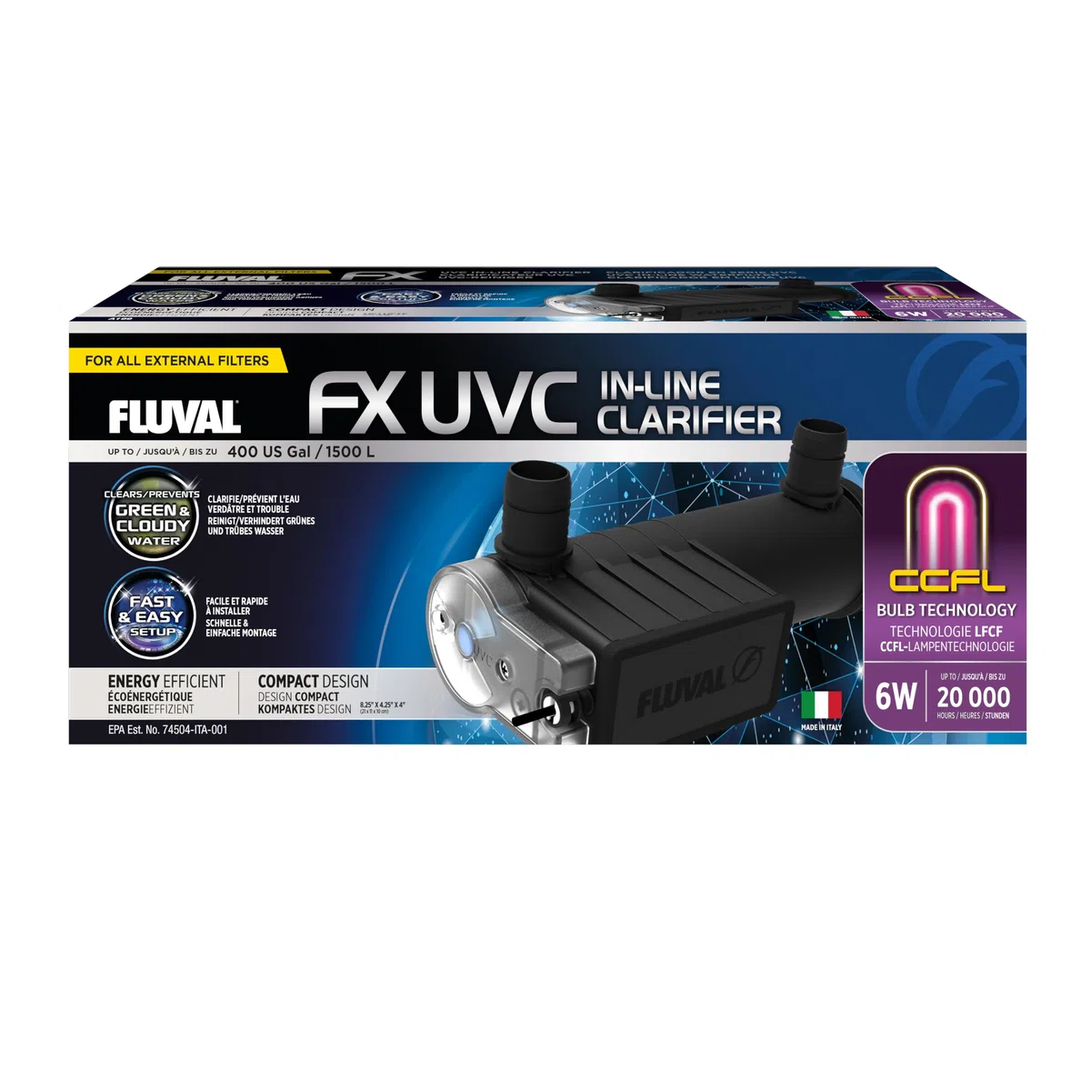 UVC Aquarienklärer für Fluvla FX Filter, 6 W