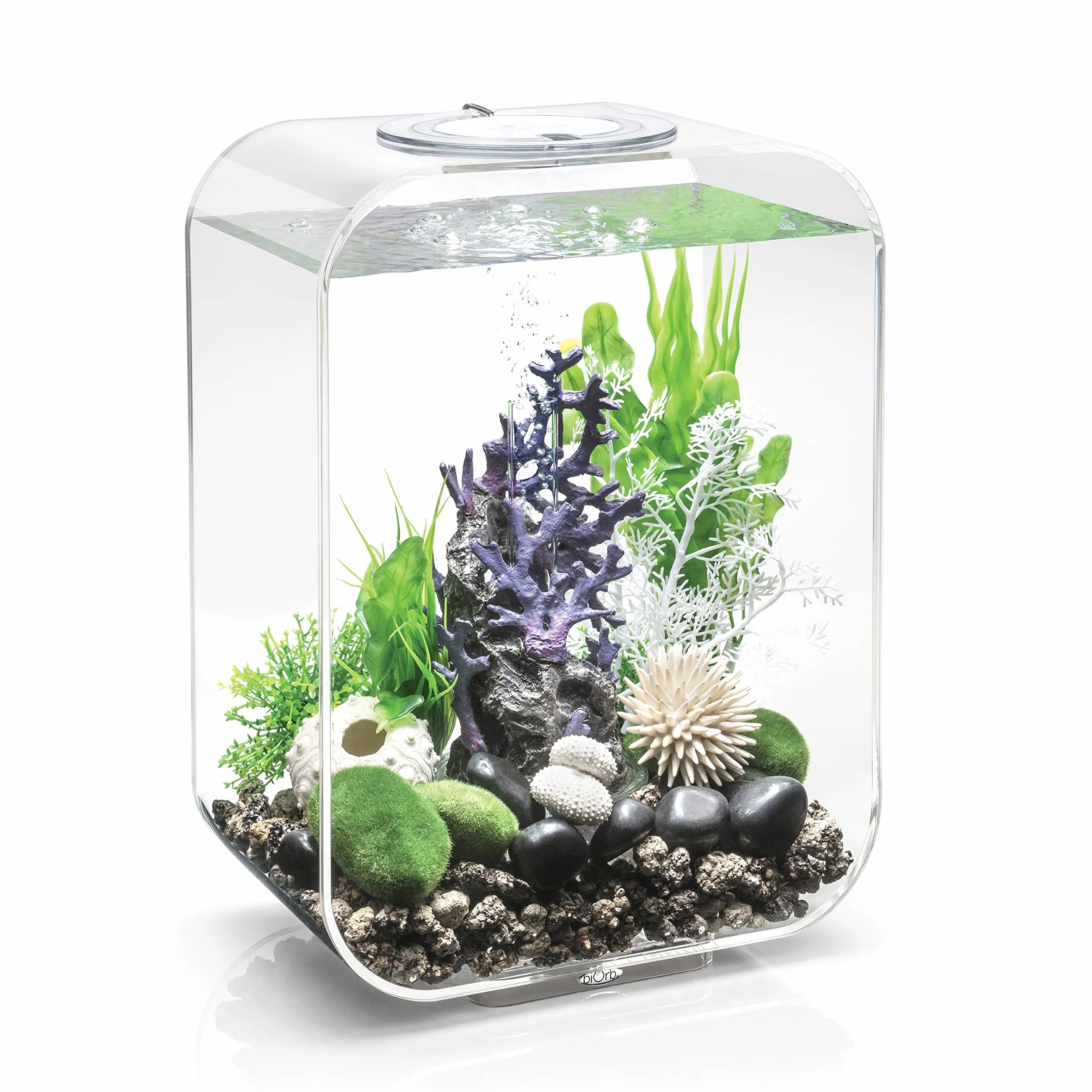 biOrb 72047 LIFE 15 LED, transparent, 15 L Tankvolumen - Aquarien-Set mit Filtersystem, LED-Beleuchtung, Keramik-Bodengrund aus robustem Acryl-Glas