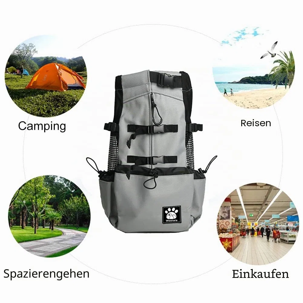 1–25 kg Hundetragetasche mit Kordelzug-Kopf-heraus-Design, belüfteter Haustier-Rucksack für kleine mittelgroße Hunde, tägliche Welpen-Tragetasche für Spaziergänge im Freien/ Sicherheit/ Bequem/ Leicht