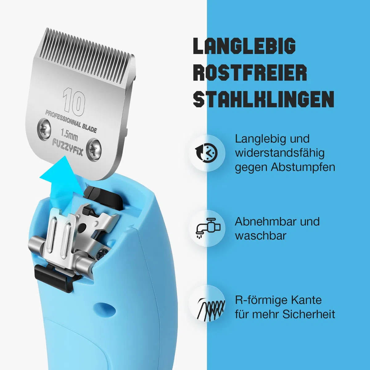 Professionelle Hundeschermaschine profi,2 Geschwindigkeits Schermaschine Ergonomisches Design Hund Katze,Hundetrimmer Hundehaarschneidemaschine für Dickes, Langes und Lockiges Tierhaare Fell