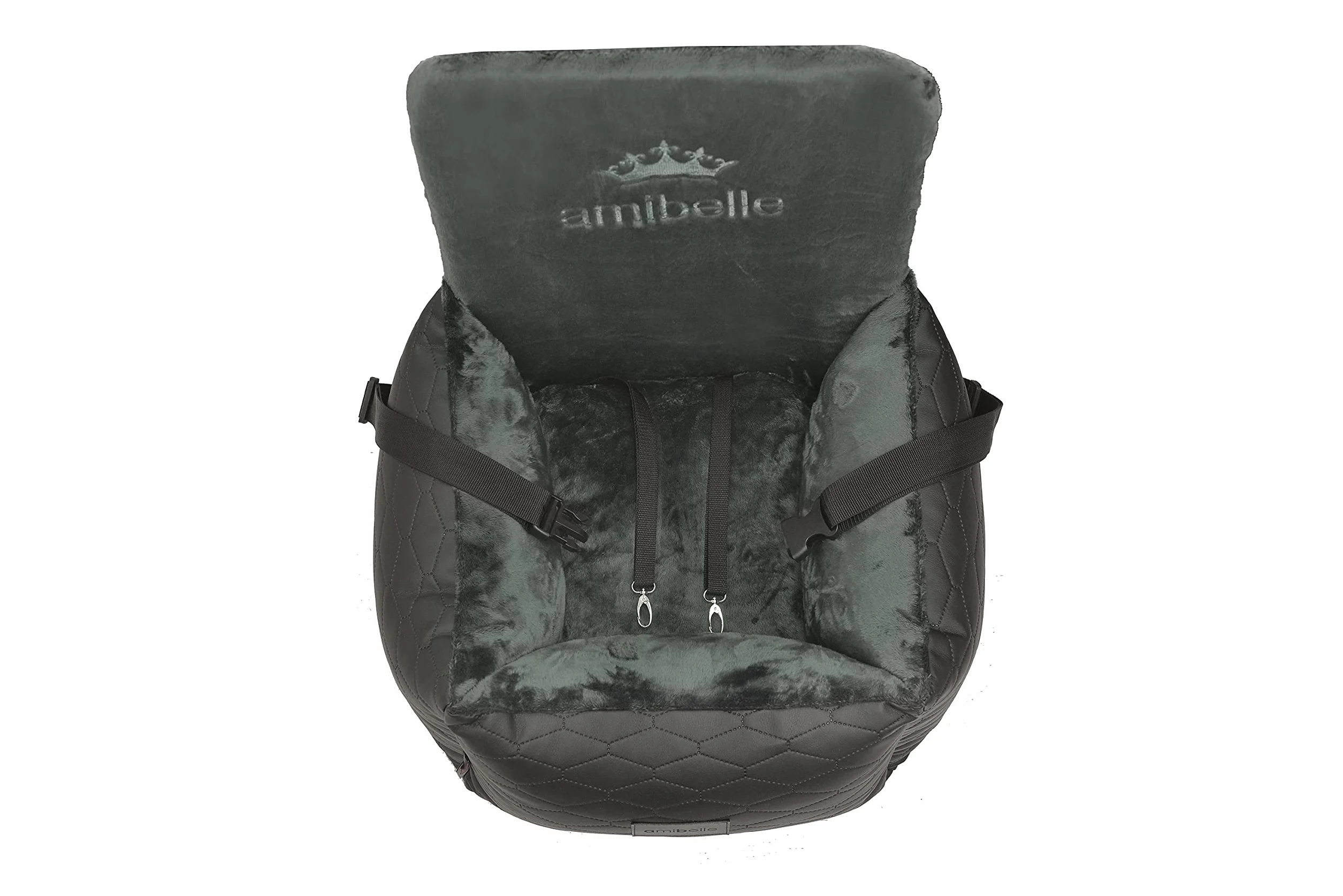 Luxuriös Hunde Auto Sitz - Autositz für Hunde & Katzen, Universal, Waschbar, Schwarz, Kunstleder, 55 x 55 cm