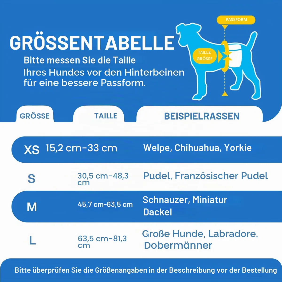 Dono Rüdenwindel, 60 Stück, Hundewindeln für Rüden, Windeln für Rüden in der Saison, Hunde Windeln Rüde mit Nässeindikator, super saugfähig, Inkontinenz, Reisen, XS, S, M, L