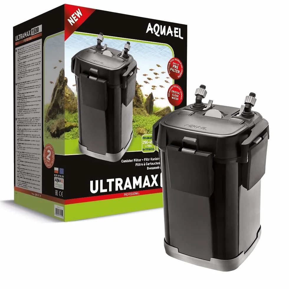 Filter Ultramax 1500 – Experte in Sachen Filtration | Leistungsstarker Außenfilter für Süßwasseraquarien 250–450 l | 1500 l/h | 16 W | Vorfilter + automatische Selbstansaugung