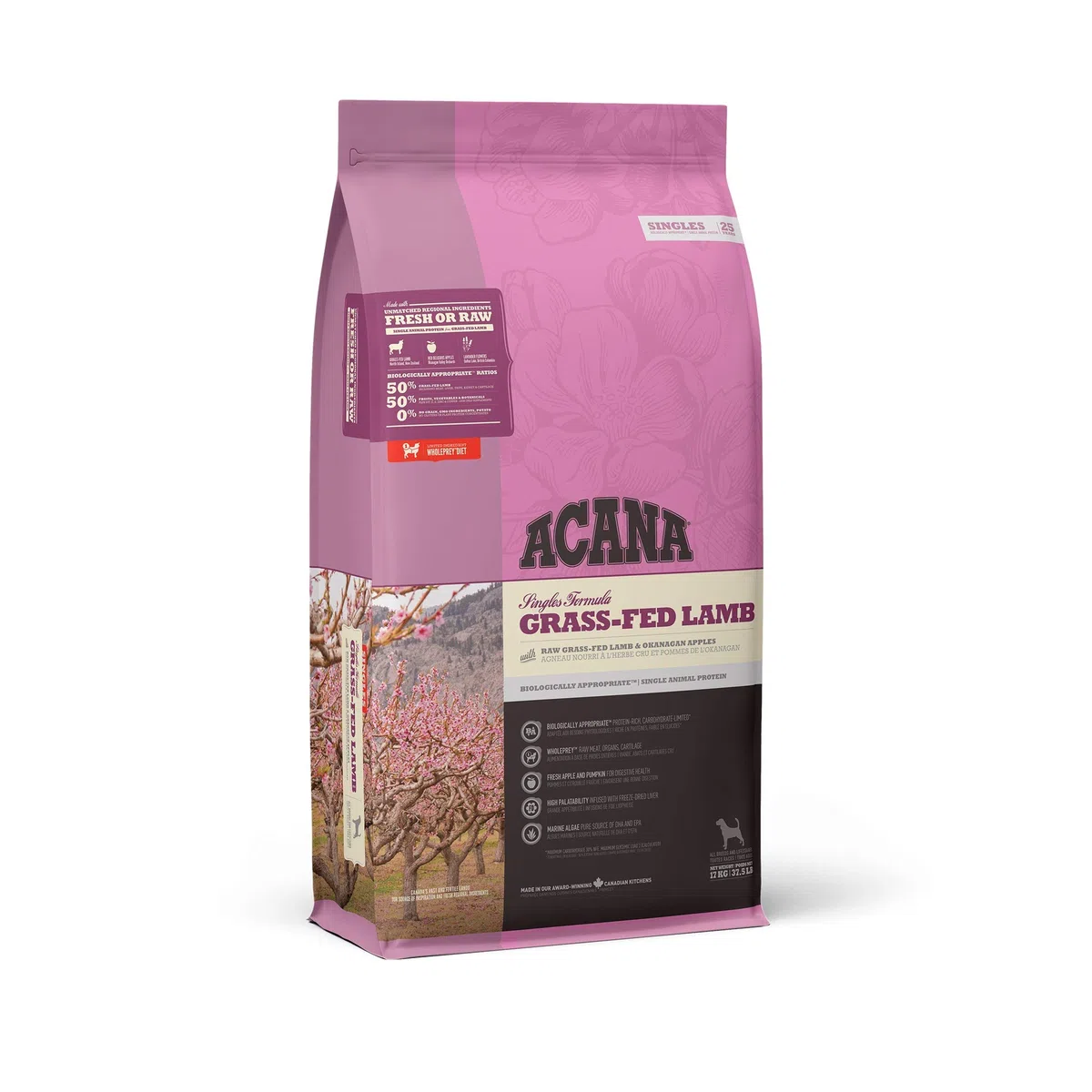 Acana Singles Grass-fed Lamb & Okanagan Apple Dog - 17 kg