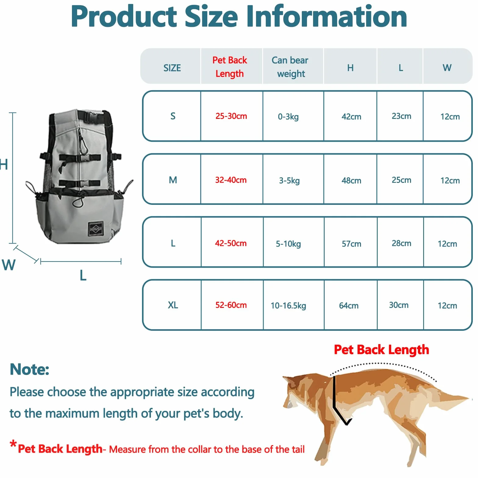 Galatée Hundetragerucksack, Tragbarer Verstellbarer Hunderucksack, Belüfteter Haustiertragerucksack, Haustierrucksack Zum Wandern Im Freien Wandern Bergsteigen Reisen(XL, Schwarz)
