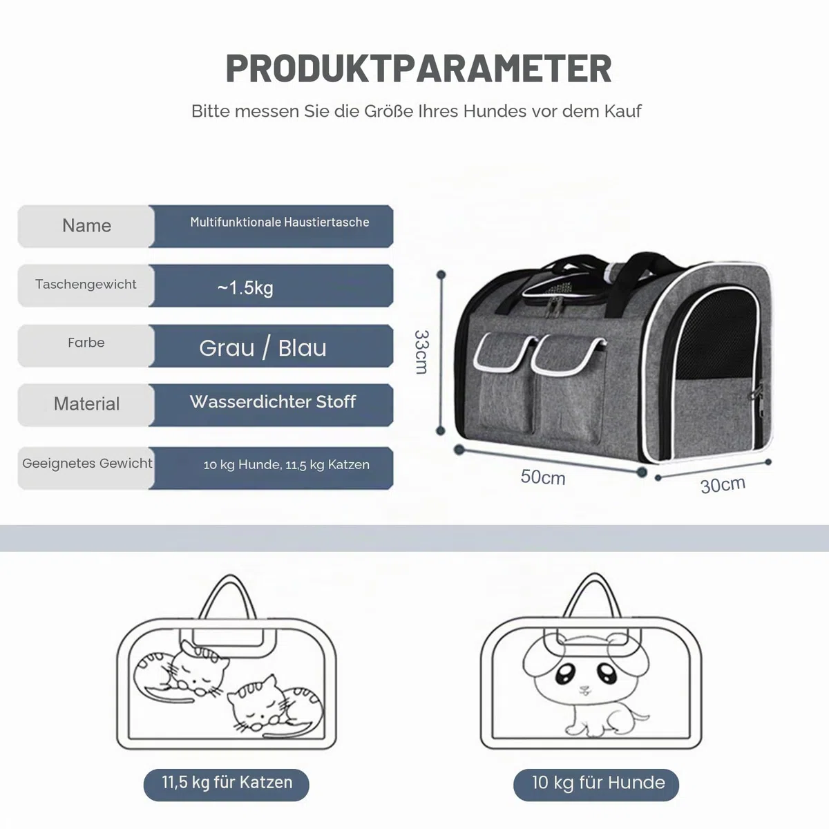 PETCUTE Katzenrucksack Hunderucksack für Katzen und Kleine Hunde,Atmungsaktiv Haustier Rucksack Katzentransportbox mit Herausnehmbarer Matte,Faltbar Katzentasche,Multifunktionales Transportbox Hund