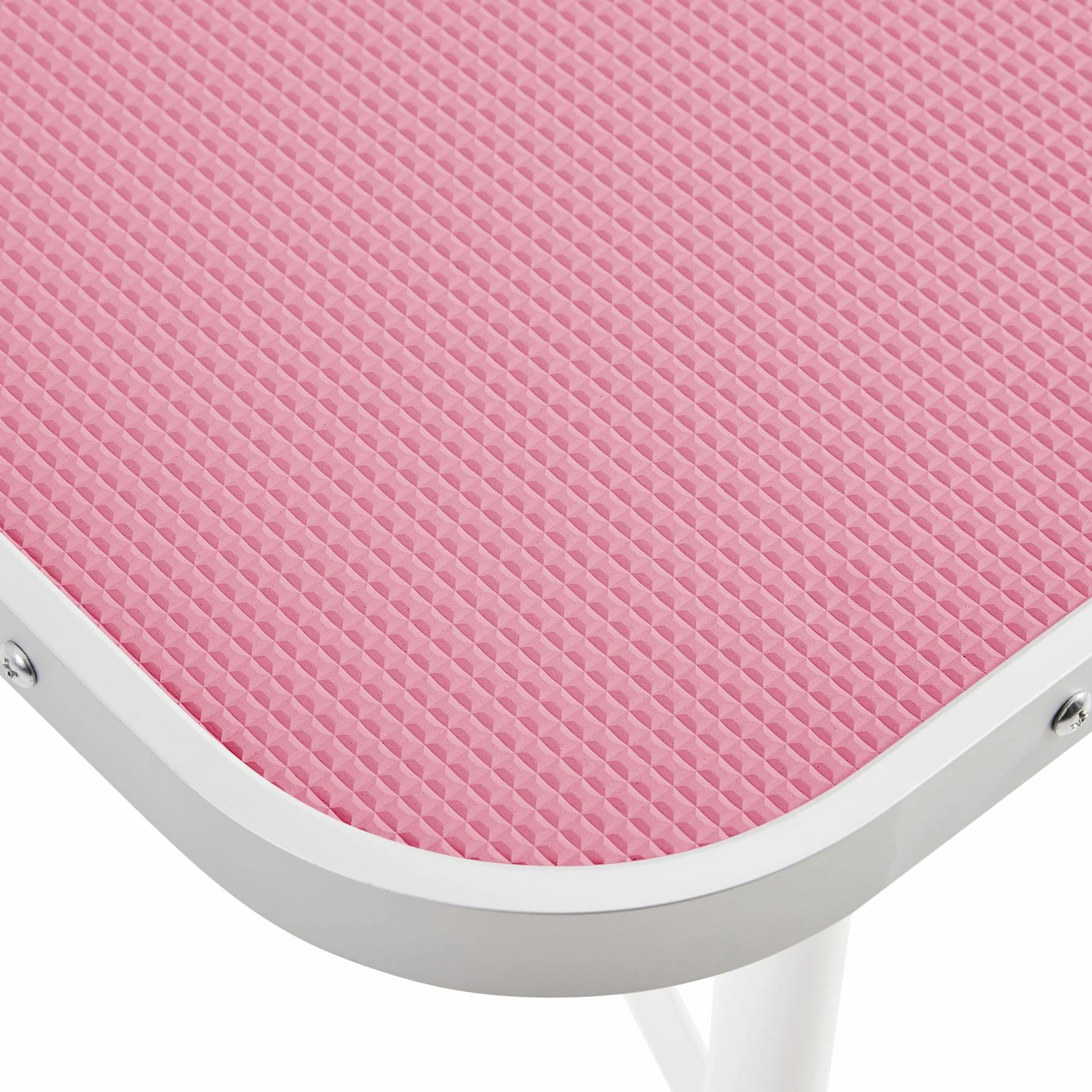 Yaheetech Hundepflegetisch, Trimmtisch für Hunde, Hundefriseur Tisch, Hunde Badetisch, Pudel Fellpflege, Hund Schertisch, höhenverstellbar, rutschfest, bis 100 KG belastbar Rosa Rosa