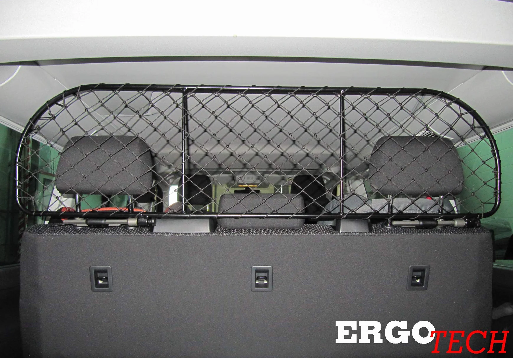 ERGOTECH Trennnetz Trenngitter für Volkswagen Multivan T6, RDA65-XL16 kvw012, für Hunde und Gepäck