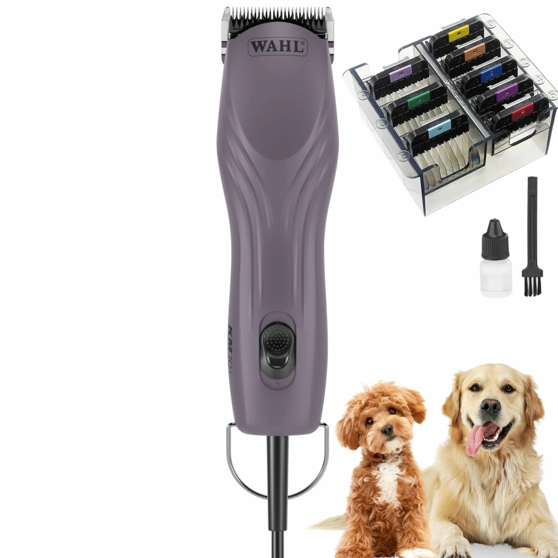 Agrarzone Wahl KM10+ Hundeschermaschine Schermaschine Hund Moser Tierpflege | Aufsteckkamm Set, Profi, Groomer, Tierärzte, leise, vibrationsarm