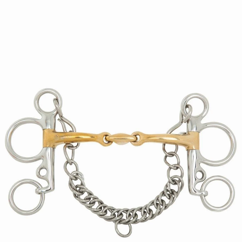 BR Baby-Pelham-Gebiss doppelt gebrochen Soft Contact 14 mm