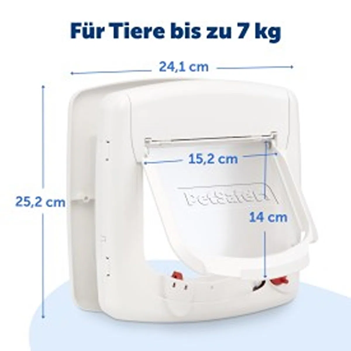 PetSafe Staywell Magnetische Katzenklappe Deluxe, Magnet-Schlüssel gibt nur Ihrer Katze Zugang - hält fremde Tiere draußen, mit 4 Verschlussoptionen, für Katzen bis zu 7 kg, Weiß