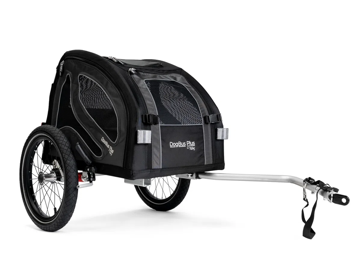 TrendPet DogBus Plus S - Gefederter Aluminium Fahrradanhänger, Hundeanhänger für kleine bis mittlere Hunde