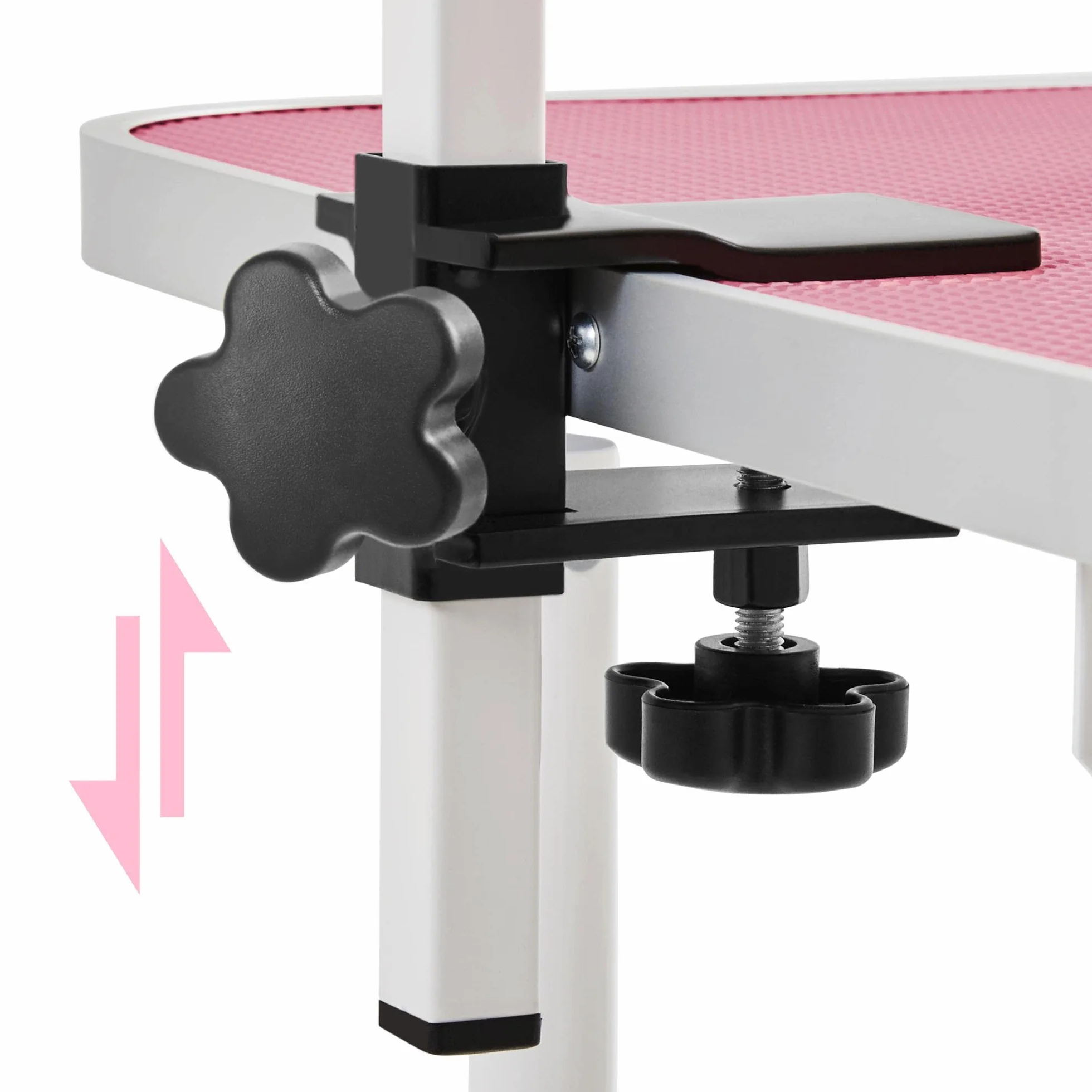 Yaheetech Hundepflegetisch, Trimmtisch für Hunde, Hundefriseur Tisch, Hunde Badetisch, Pudel Fellpflege, Hund Schertisch, höhenverstellbar, rutschfest, bis 100 KG belastbar Rosa Rosa