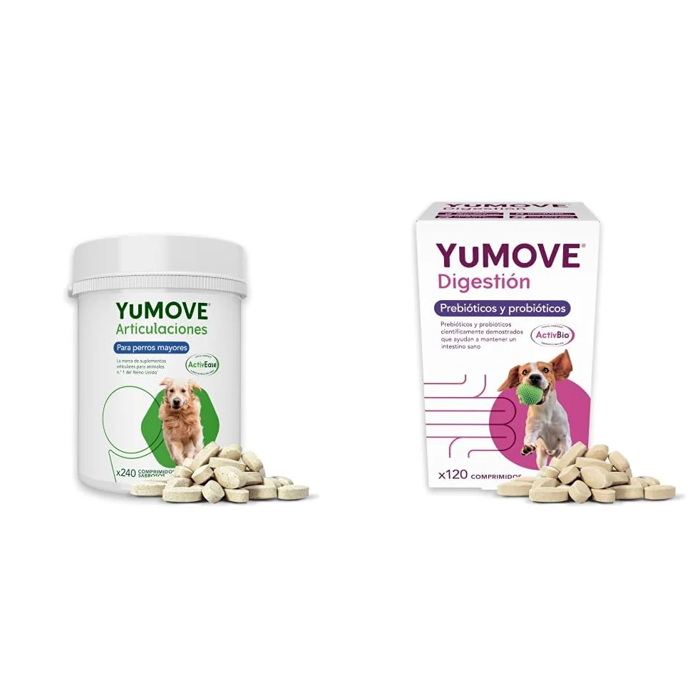 YuMOVE Gelenktabletten Hund Senior + Probiotika Kombipack - Pack 240+120 Tabletten - ActivEase Grünlippmuschel Hund & ActivBio - Präbiotika Für Gelenke & Verdauung - Tägliche Senior Routine
