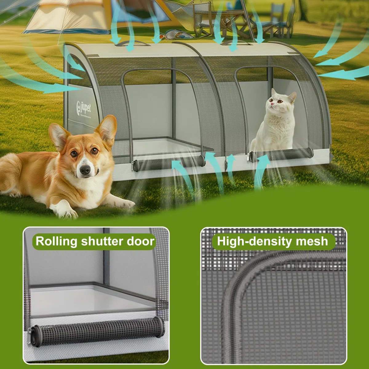 Flatbare Autositz für 2 Katzen oder kleine Hunde, Wasserdichter Hundeautositz für Rück, Waschbares Katzentransportbox für Picknick, Reisen, Tourismus 100X50X50