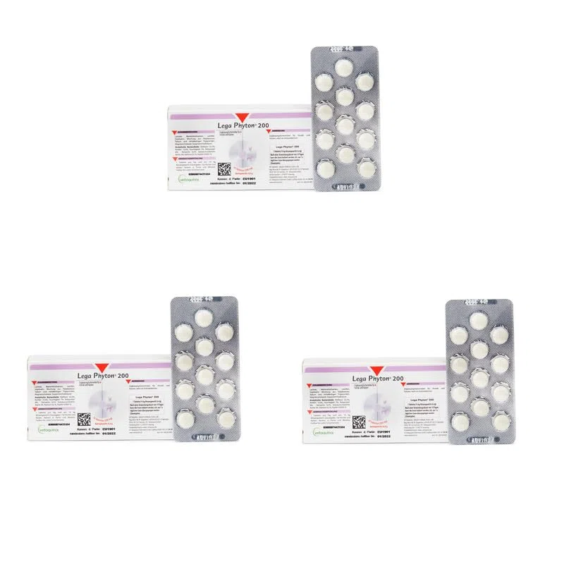 LEGA Phyton® 200 | 3er Pack | 3 x 24 Tabletten | Ergänzungsfuttermittel für Hunde und Katzen | Zur Unterstützung der Leberfunktion | Mit Silymarin aus der Mariendistelfrucht