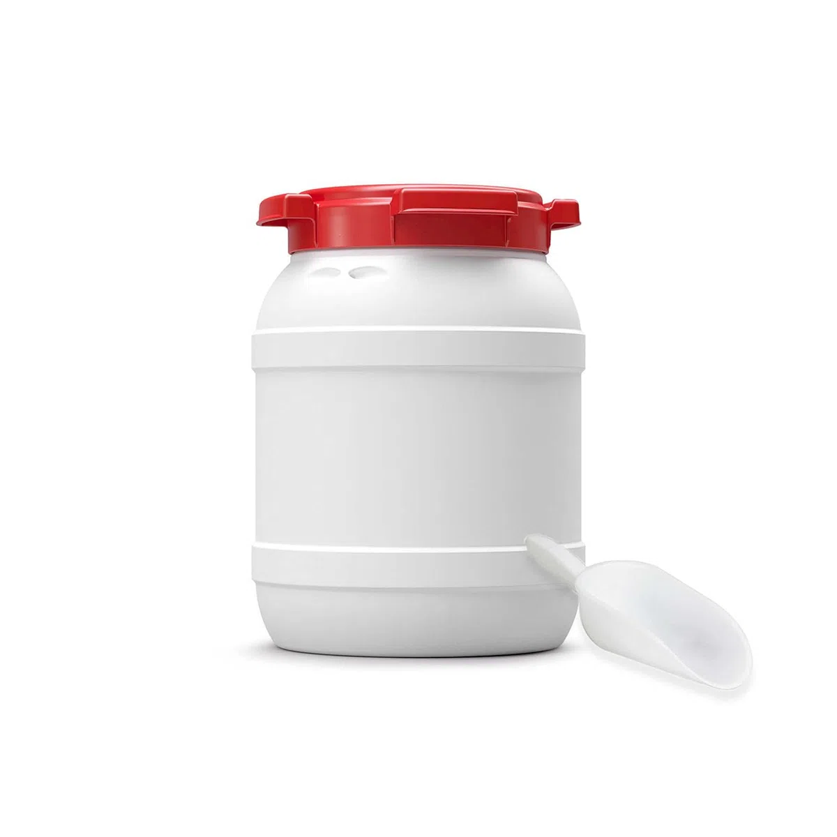 DIE BOX FABRIK Futtertonne für Tierfutter mit Deckel & Schaufel | Große Öffnung | Tierfutterbehälter | Futtercontainer | Futterbox | HDPE | Top-Qualität (6 Liter)