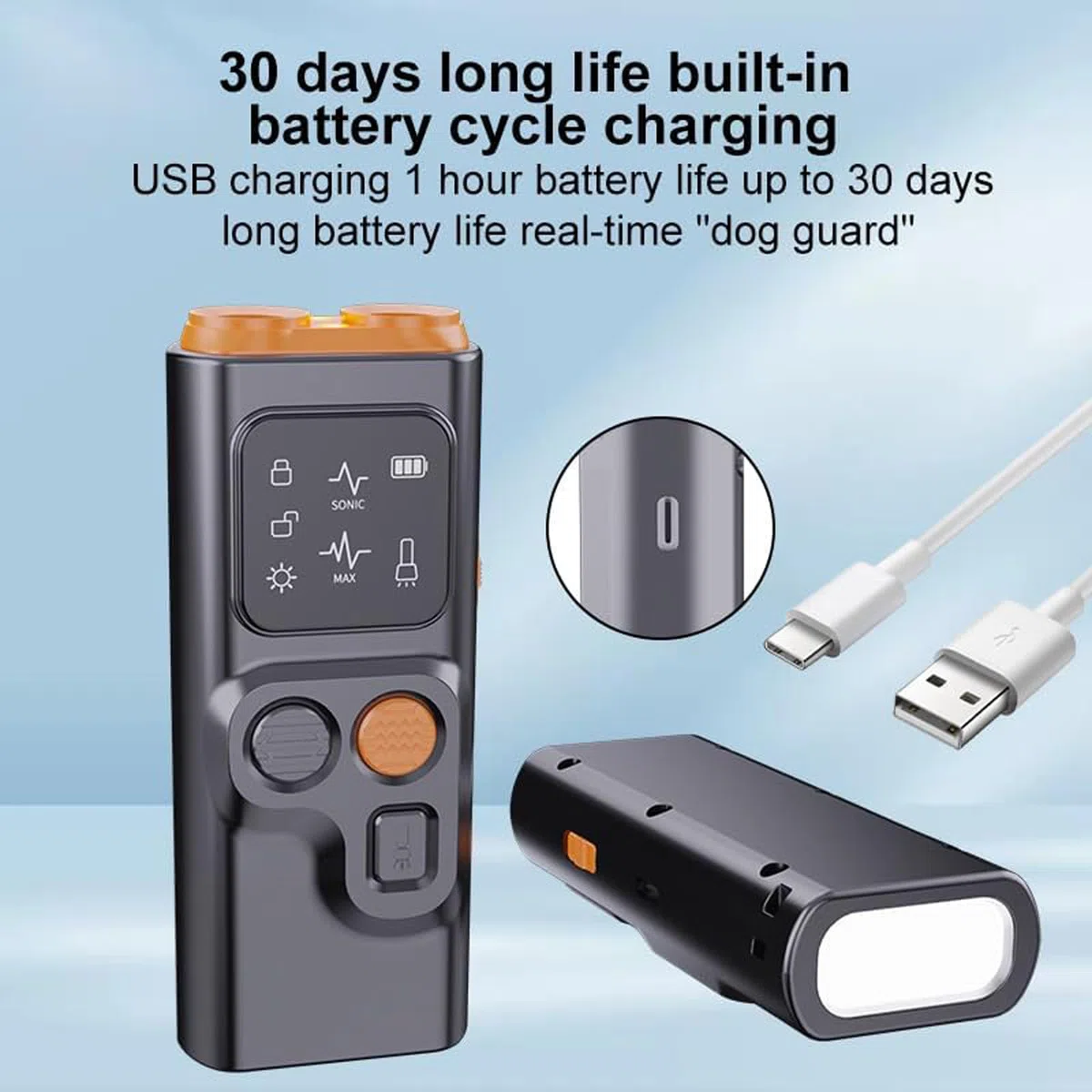 BarkGuard - Bark Guard Anti Barking Device for Dogs, Antibell Ultraschall Gerät, 2025 Neues Antibellhalsband für Hunde Antibell, Anti Bell Gerät Hunde mit LED Taschenlampe für Kleine Große Hunde