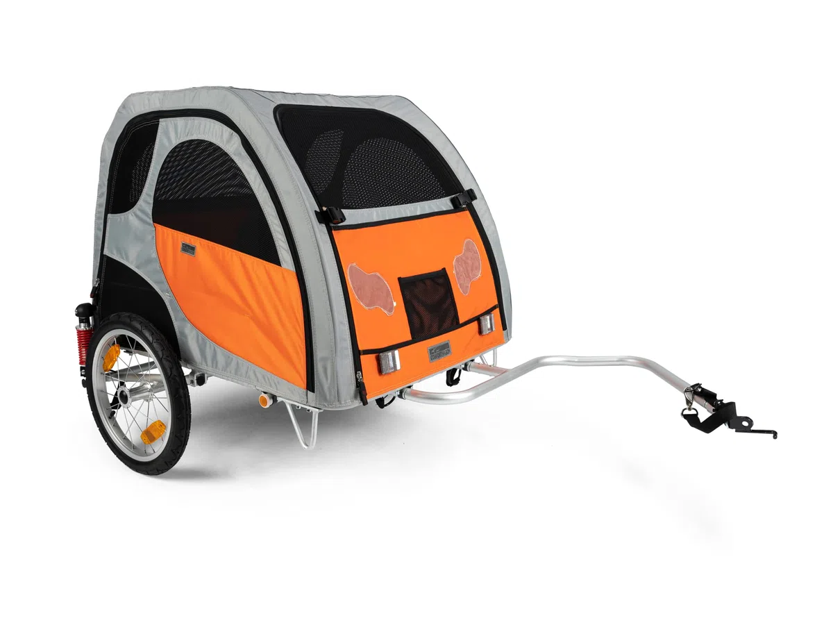 TrendPet Comfort Wagon L, Aluminiumhänger mit Federung - Hochwertiger, gefederter Fahrradanhänger für große Hunde