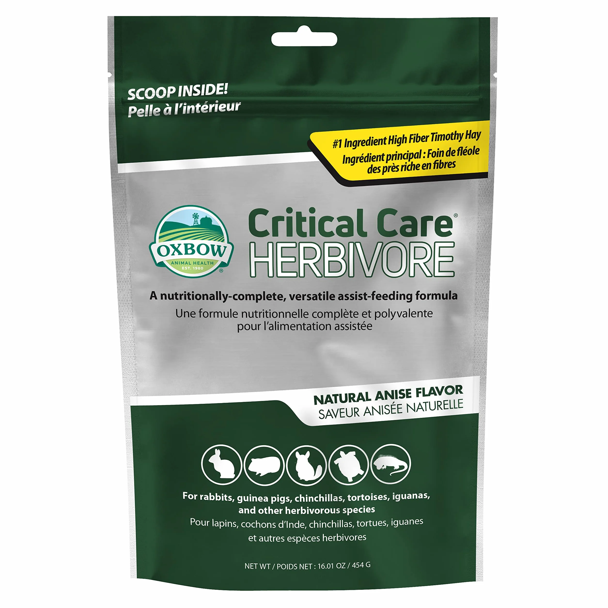 Oxbow Animal Health Critical Care, Herbivore, Anisgeschmack, 454 g Beutel, 70104