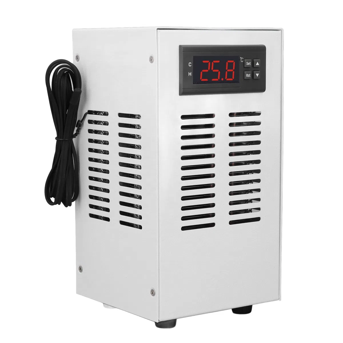 Aquariumkühler, 2-in-1-Funktion, Leiser Betrieb, Schnelle Kühlung, 72 W, Geeignet für 20-l-Tank, Wassertankkühler mit Wasserschlauch und Pumpe, für Aquarium-Kühl- und Heizsystem