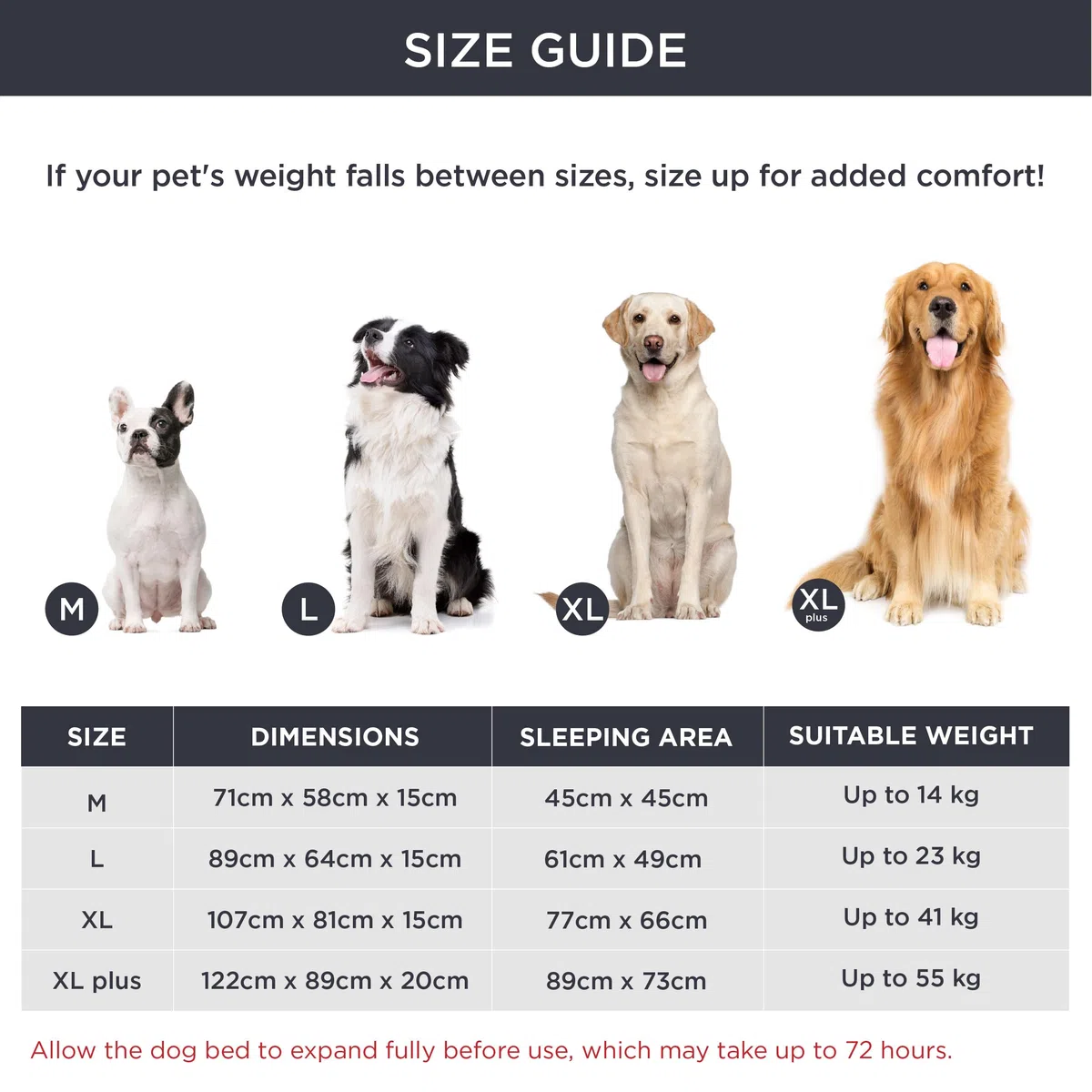 BEDSURE orthopädisches Hundebett große Hunde - Hundesofa mit eierförmiger Kistenschaum, kuschelig Schlafplatz in Größe 122x89x20 cm, waschbare Hundesofa, grau